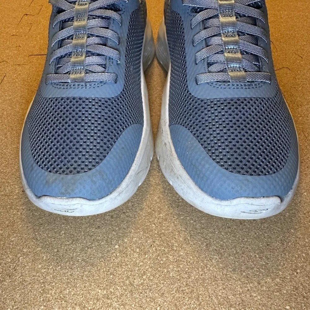Skechers GoWalk Slip-Ins Women 6.5 Blue Walking Shoe Sneaker 124836 Mesh Comfort